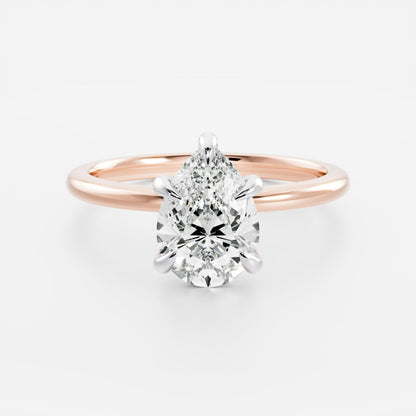 Stunning 1.5-2.5 CT Pear Moissanite Engagement Ring with Solitaire Design