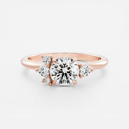 Marquise Cut Cluster Styled Lab Grown Diamond Engagement Ring