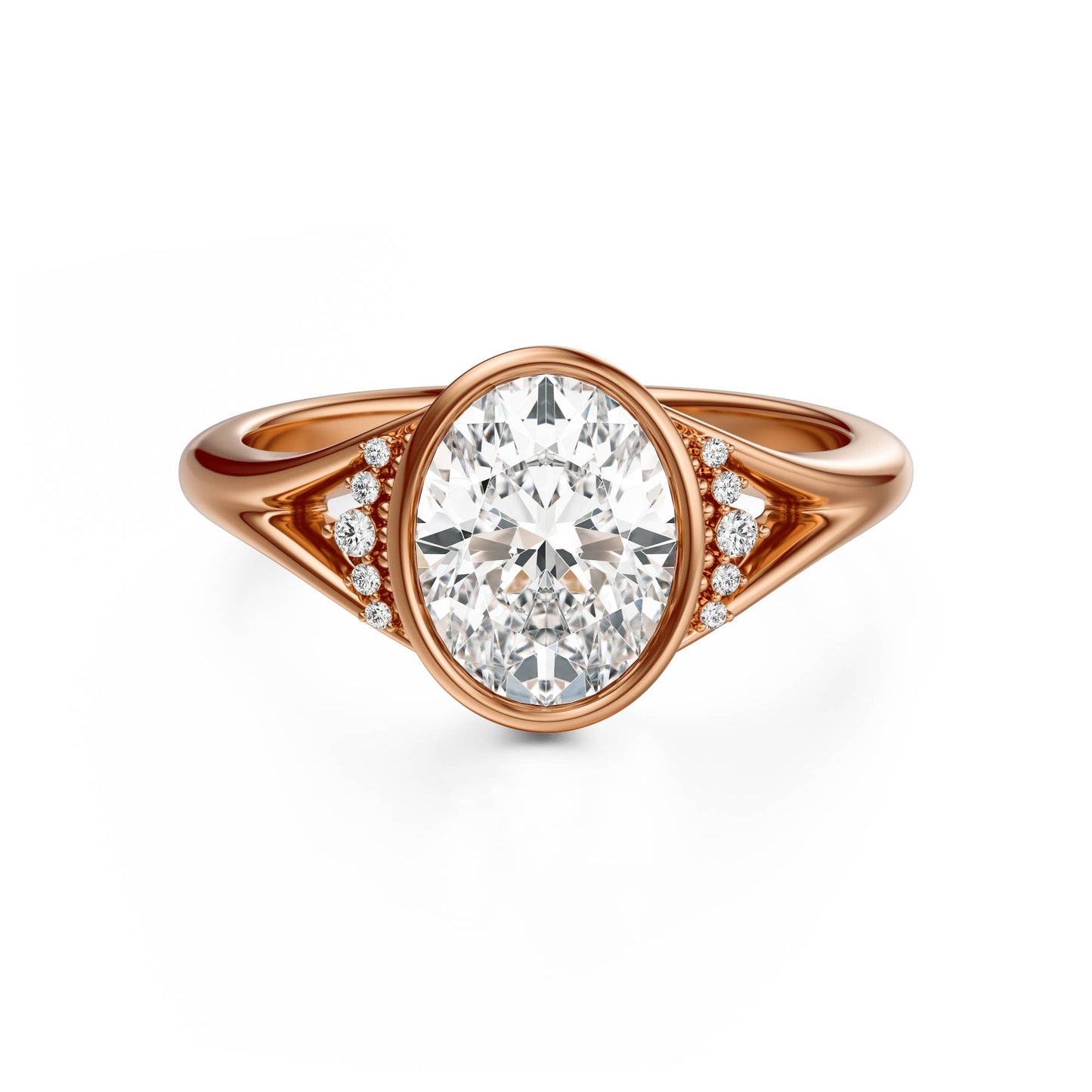 Marquise Shaped Three Stone Lab Grown Diamond Engagement Ring