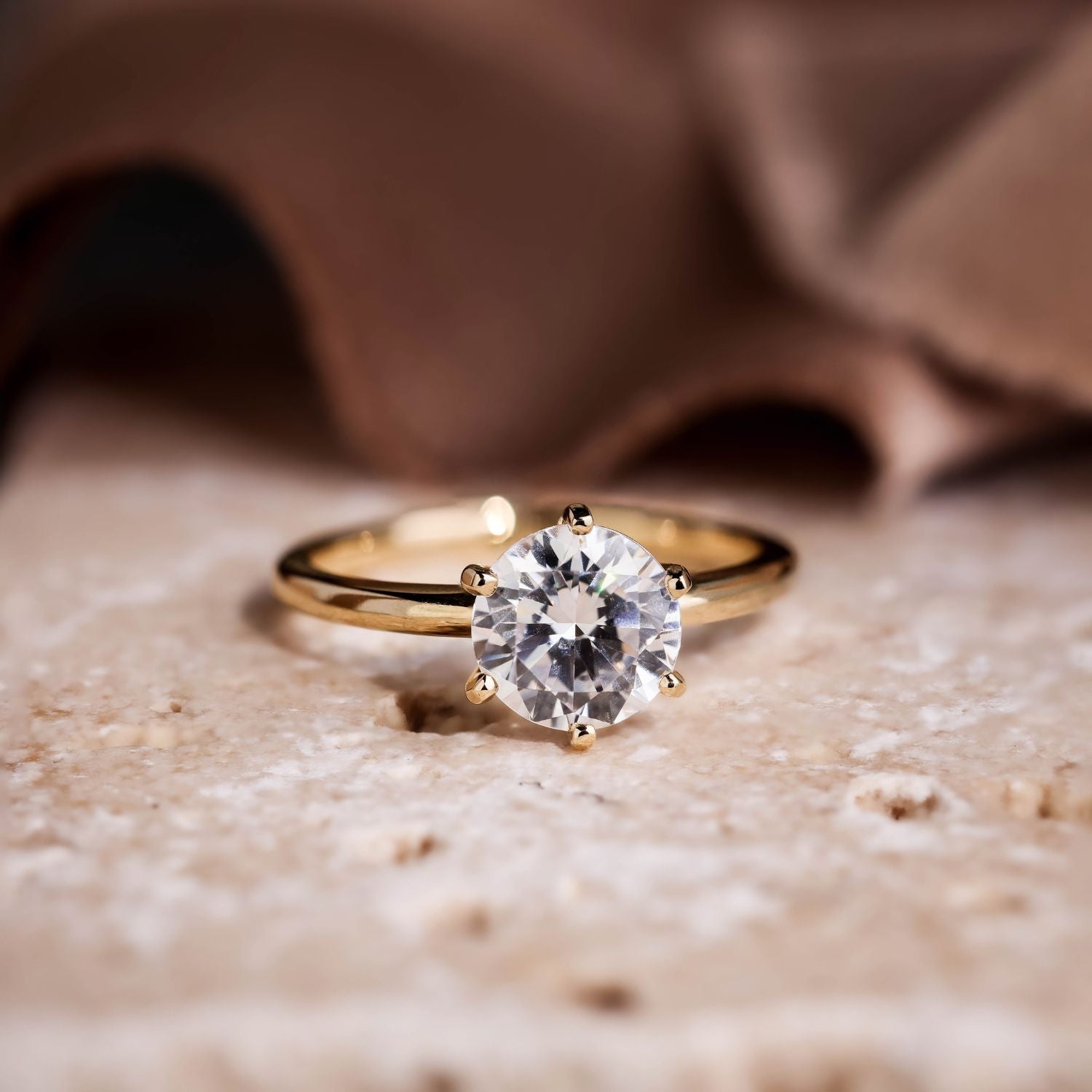 Marquise Shaped Three Stone Lab Grown Diamond Engagement Ring