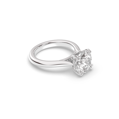 Marquise Shaped Three Stone Lab Grown Diamond Engagement Ring