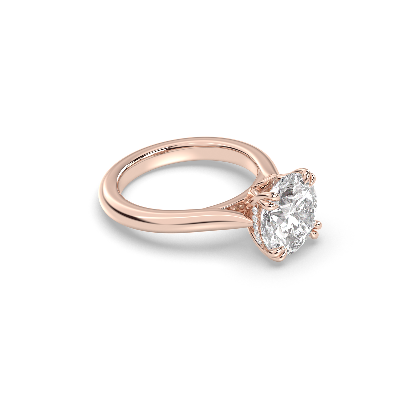 Marquise Shaped Three Stone Lab Grown Diamond Engagement Ring