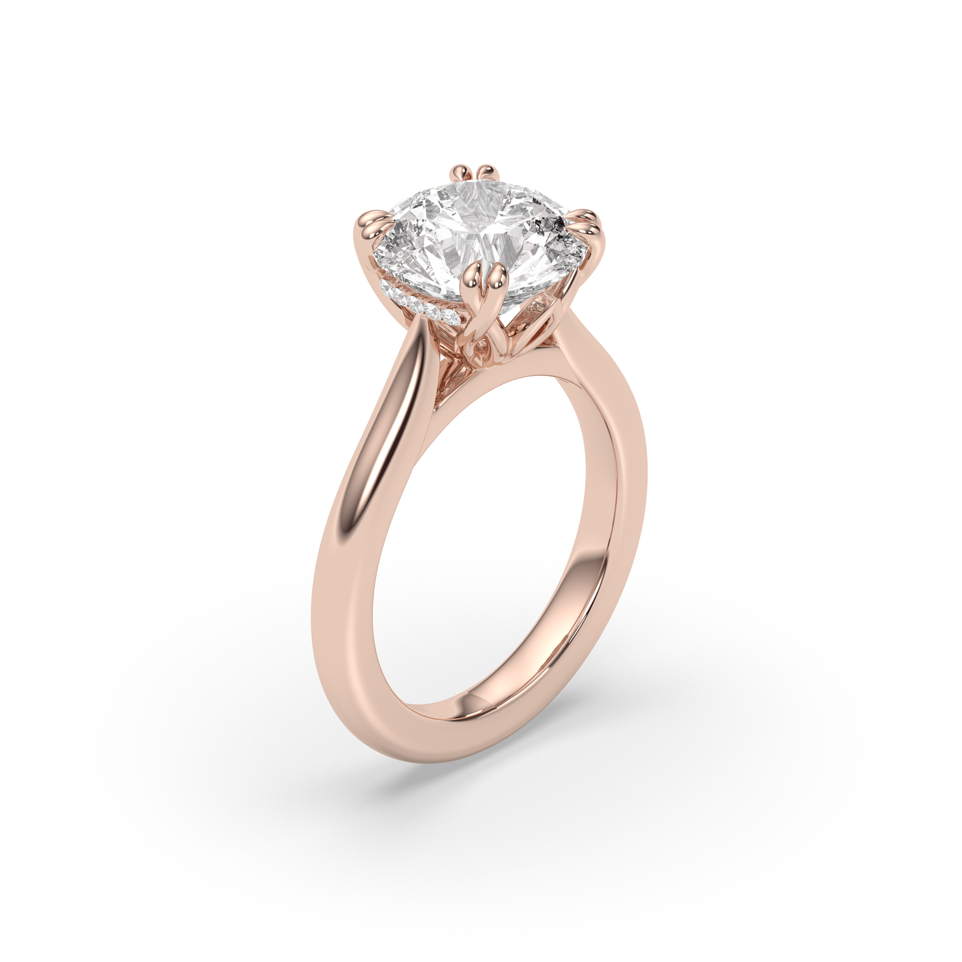Marquise Shaped Three Stone Lab Grown Diamond Engagement Ring