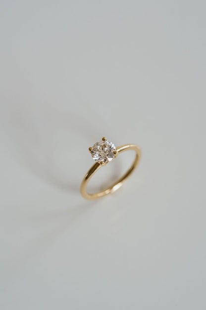 Marquise Shaped Three Stone Lab Grown Diamond Engagement Ring