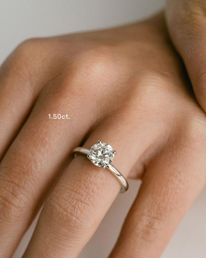 Marquise Shaped Three Stone Lab Grown Diamond Engagement Ring