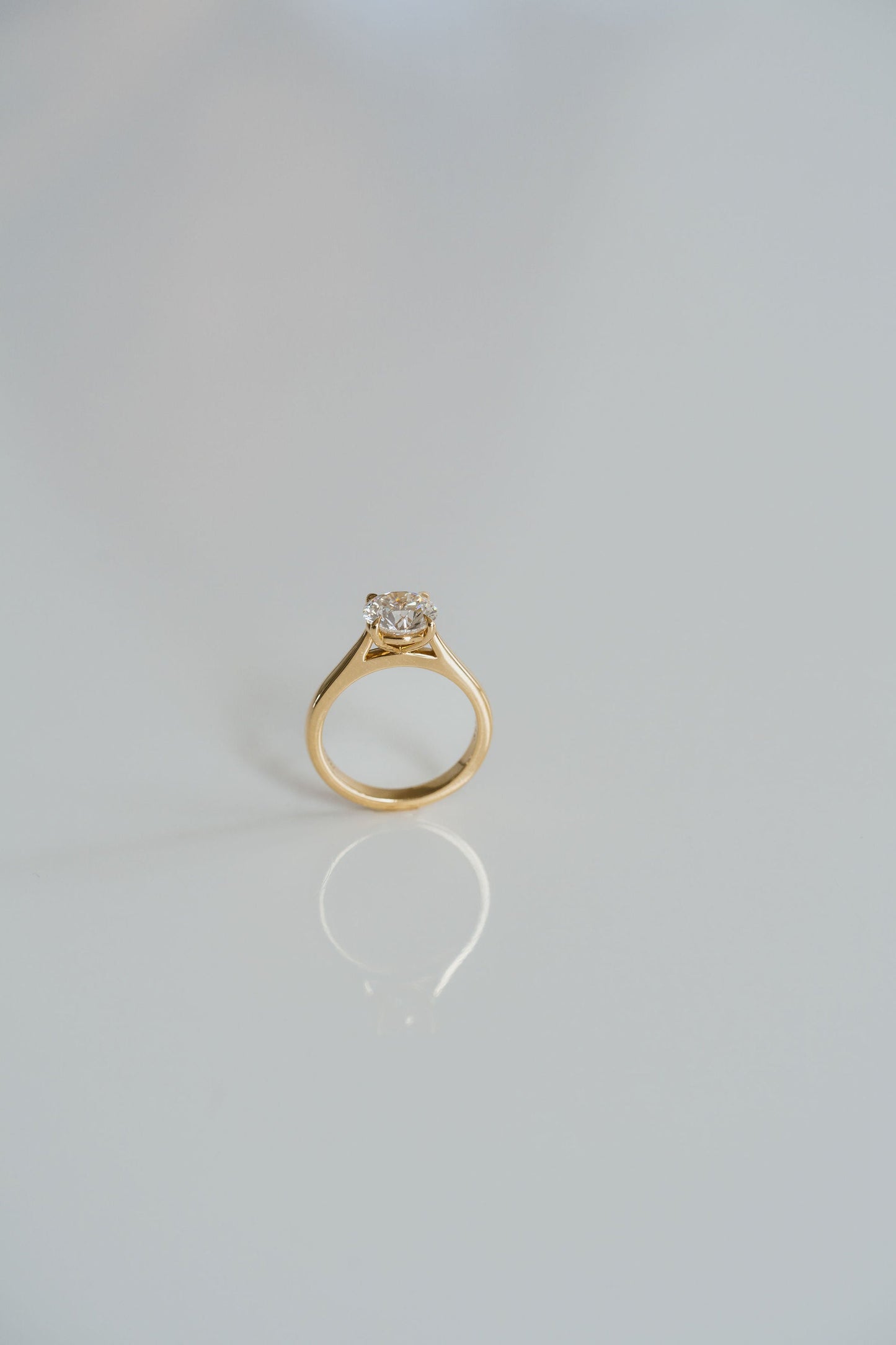 Marquise Shaped Three Stone Lab Grown Diamond Engagement Ring