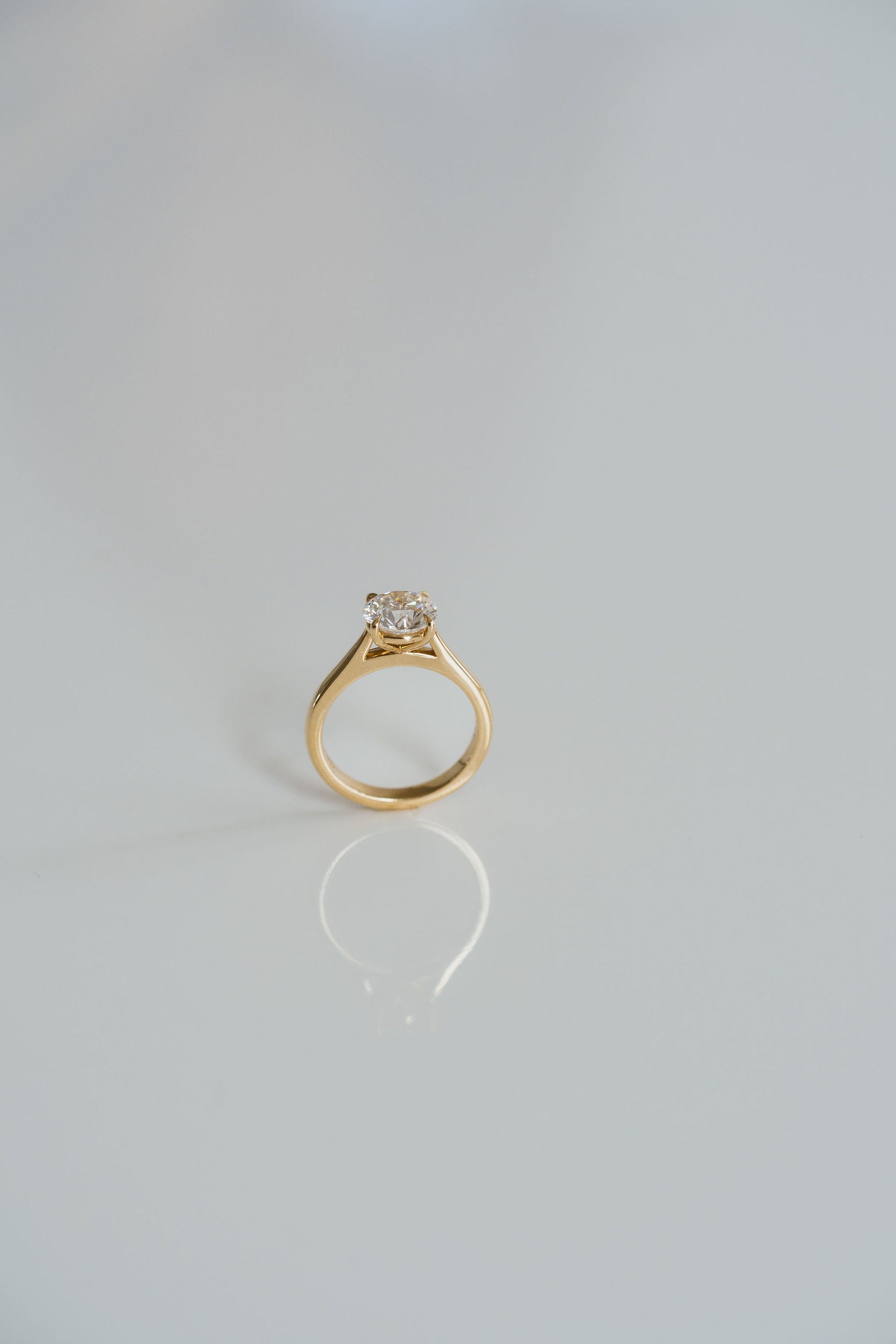 Marquise Shaped Three Stone Lab Grown Diamond Engagement Ring