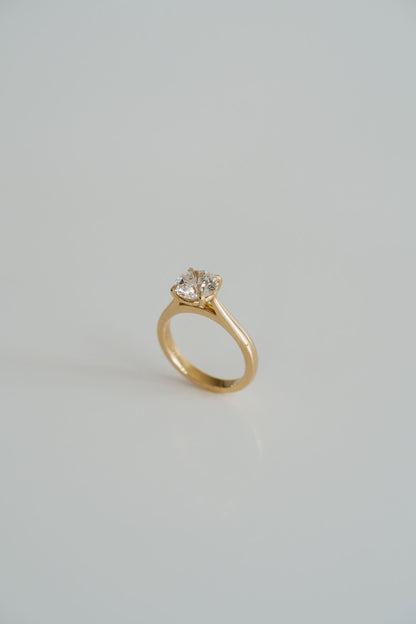 Marquise Shaped Three Stone Lab Grown Diamond Engagement Ring
