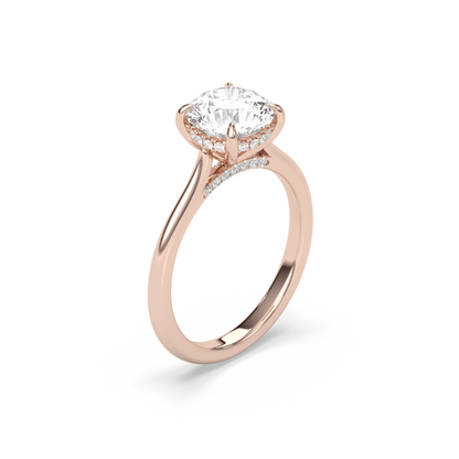 Marquise Shaped Three Stone Lab Grown Diamond Engagement Ring