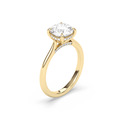 Marquise Shaped Three Stone Lab Grown Diamond Engagement Ring