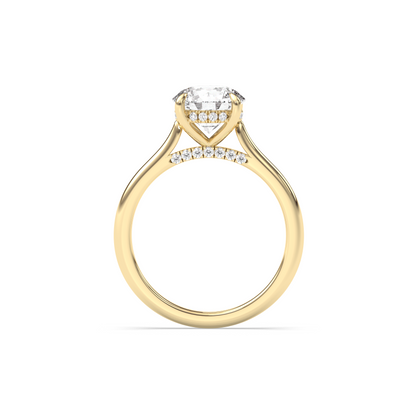 Marquise Shaped Three Stone Lab Grown Diamond Engagement Ring