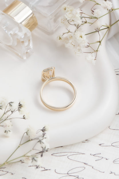 Marquise Shaped Three Stone Lab Grown Diamond Engagement Ring