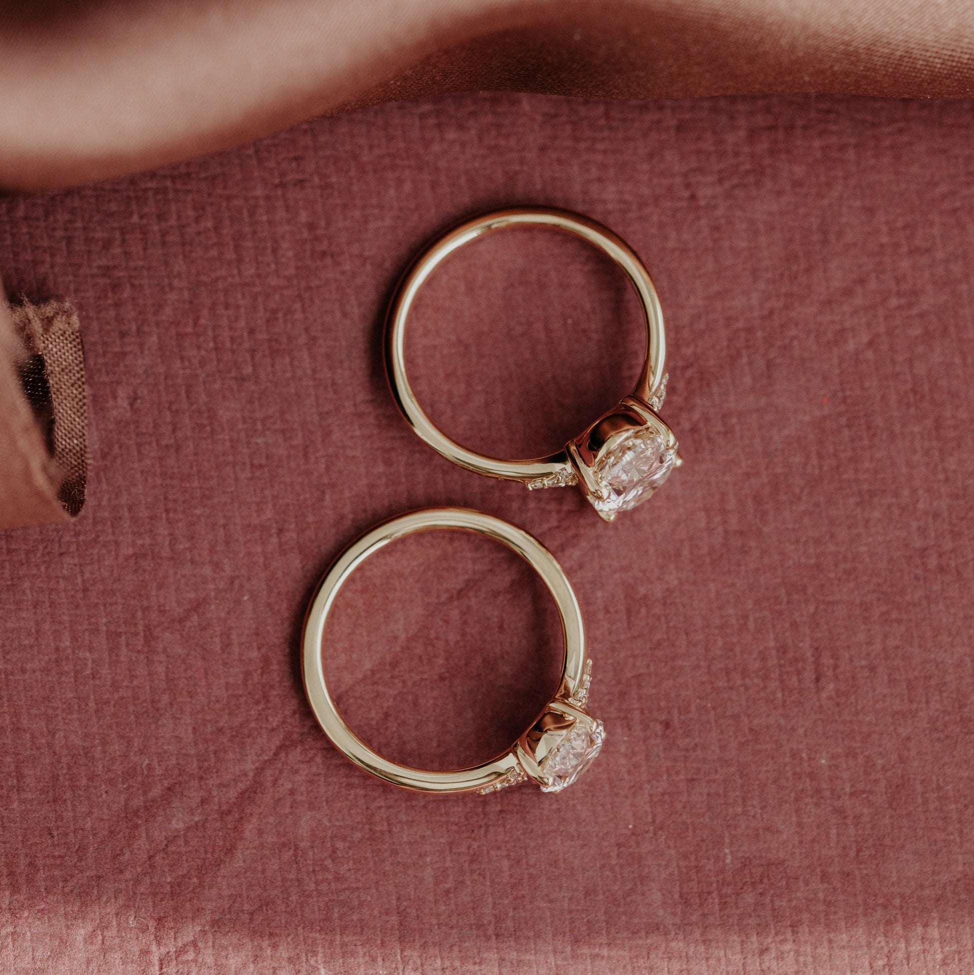 Marquise Shaped Three Stone Lab Grown Diamond Engagement Ring