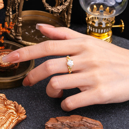 Marquise Shaped Three Stone Lab Grown Diamond Engagement Ring