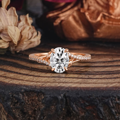 Marquise Shaped Three Stone Lab Grown Diamond Engagement Ring
