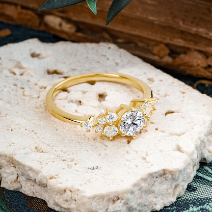 Marquise Shaped Three Stone Lab Grown Diamond Engagement Ring