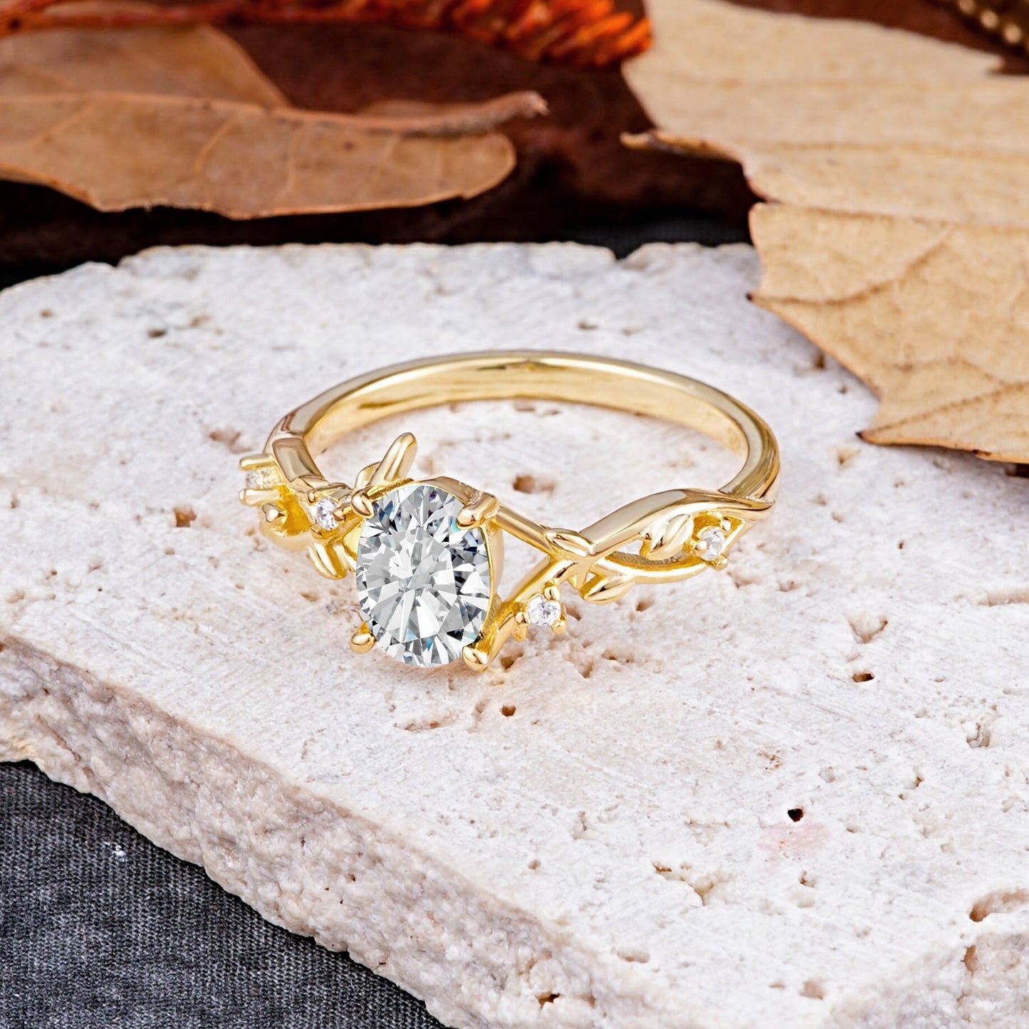 Marquise Shaped Three Stone Lab Grown Diamond Engagement Ring