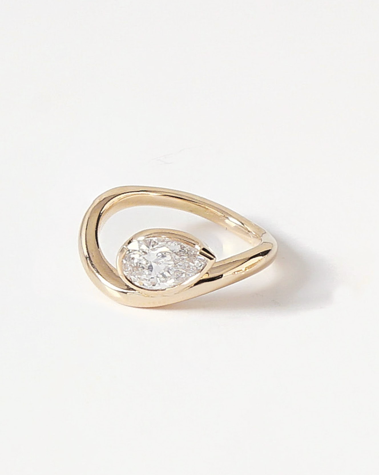 Marquise Shaped Three Stone Lab Grown Diamond Engagement Ring