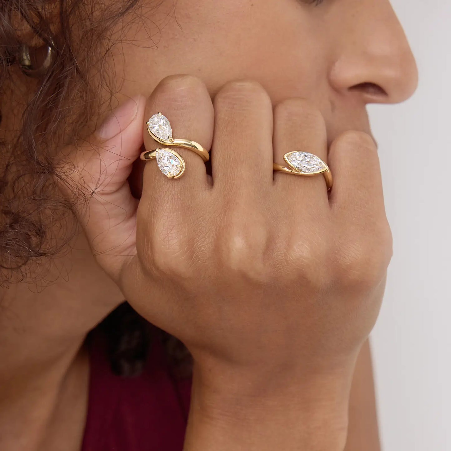 Timeless 1.5 CT Marquise Cut Swirl Solitaire Styled Moissanite Diamond Engagement Ring