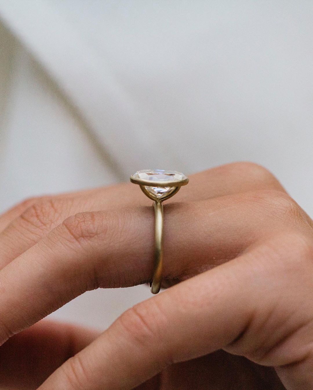 2.9 Carats Emerald Pave Styled Moissanite Engagement Ring