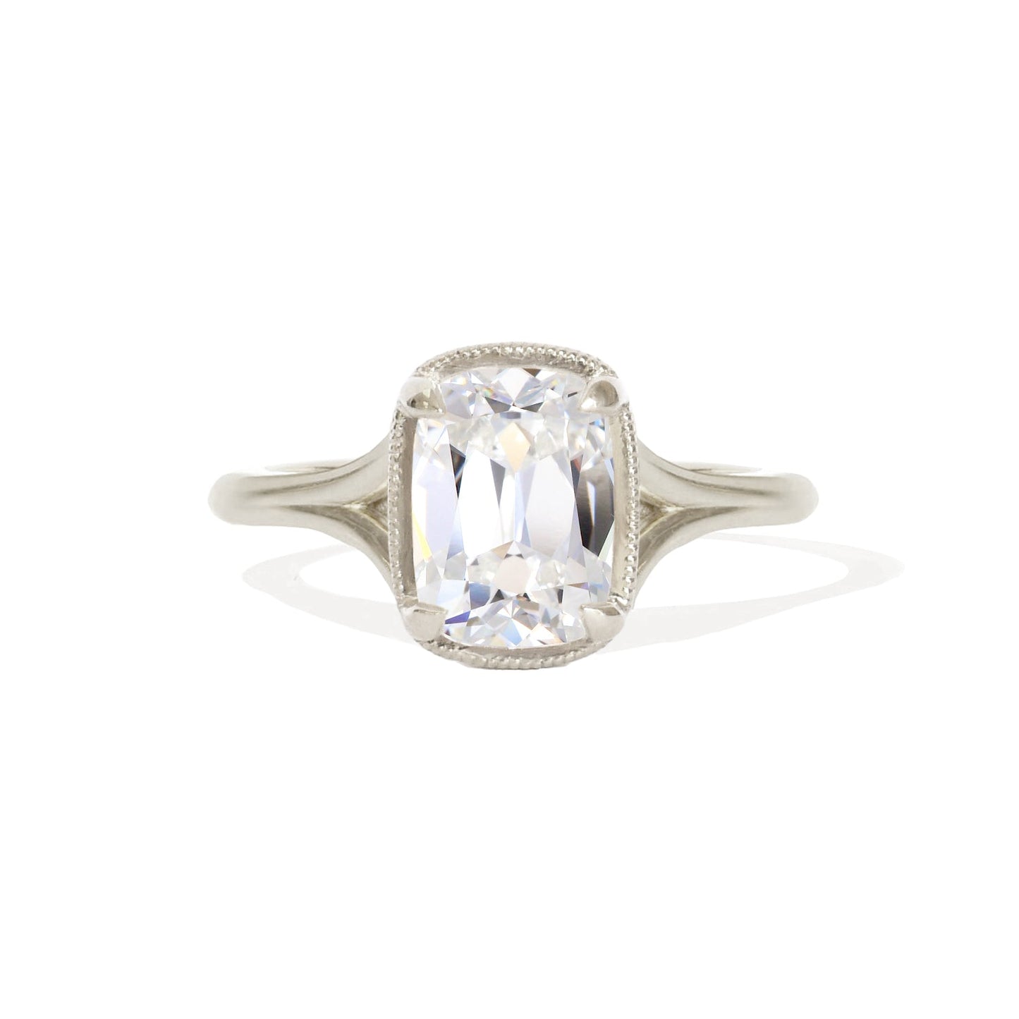 Marquise Shaped Three Stone Lab Grown Diamond Engagement Ring