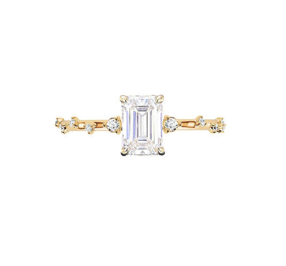 Marquise Shaped Three Stone Lab Grown Diamond Engagement Ring
