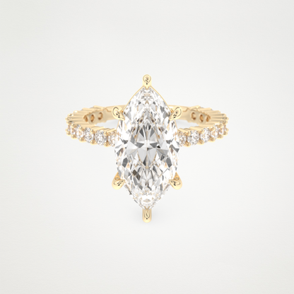 4.25 CT Moissanite Marquise Engagement Ring – Inspired by Selena Gomez 7