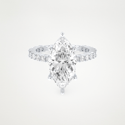 4.25 CT Moissanite Marquise Engagement Ring – Inspired by Selena Gomez 1