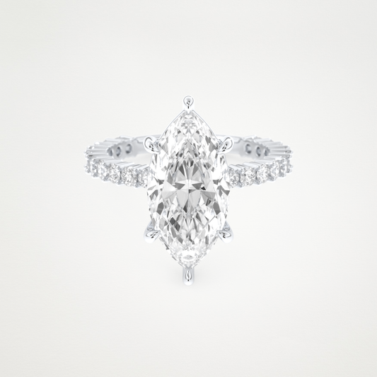 4.25 CT Moissanite Marquise Engagement Ring – Inspired by Selena Gomez 1