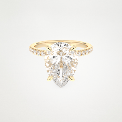 5 CT Moissanite Pear Engagement Ring – Inspired by Adele 7