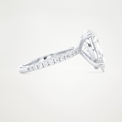 5 CT Moissanite Pear Engagement Ring – Inspired by Adele 3