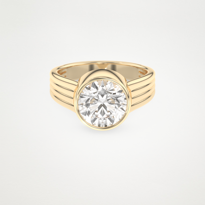 2.50 CT Moissanite Round Engagement Ring – Inspired by Emma Roberts 7