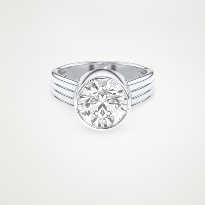 2.50 CT Moissanite Round Engagement Ring – Inspired by Emma Roberts 1