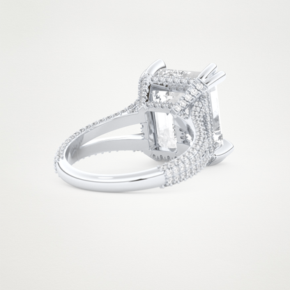 7 CT Moissanite Emerald Engagement Ring – Inspired by Beyoncé 3