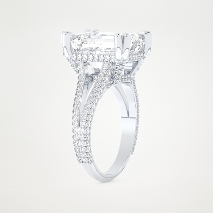 7 CT Moissanite Emerald Engagement Ring – Inspired by Beyoncé 4