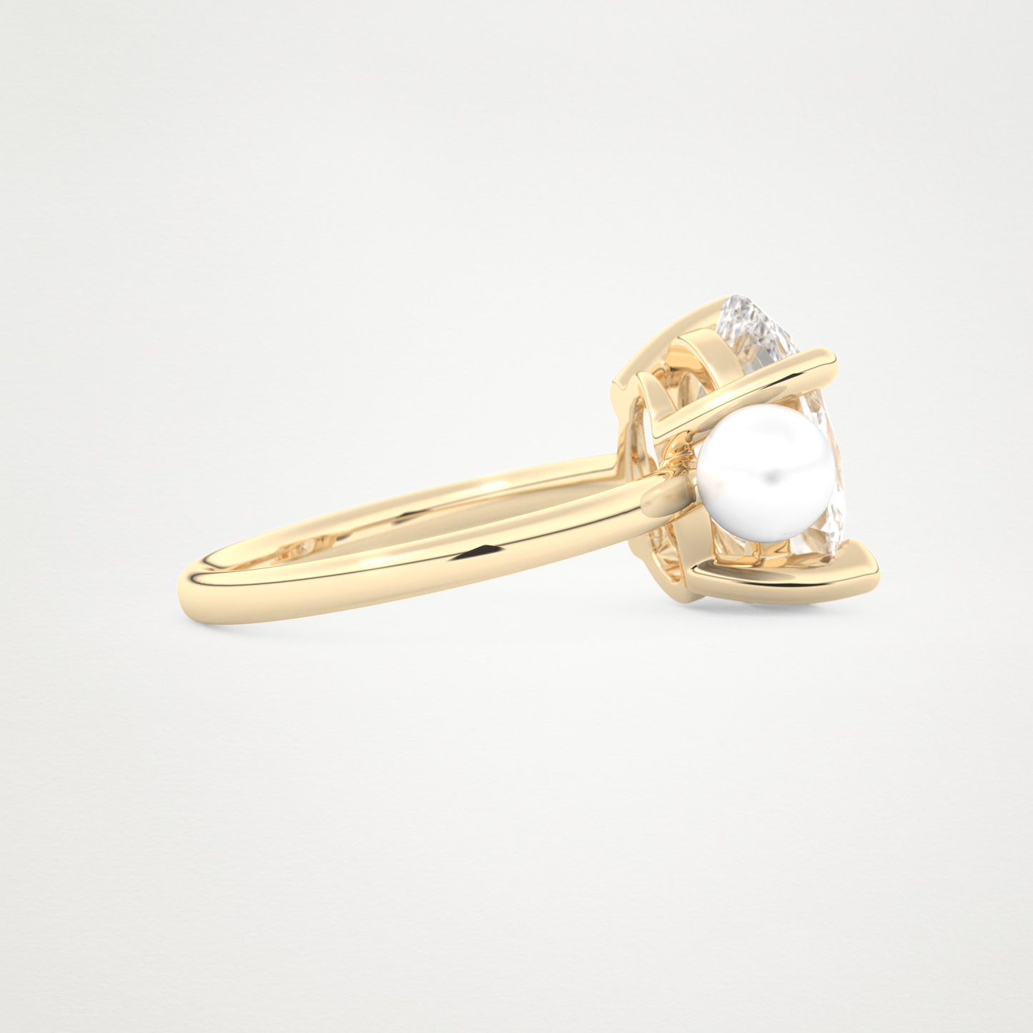 4  CT Moissanite Oval & Pearl Engagement Ring – Inspired by Ariana Grande 8