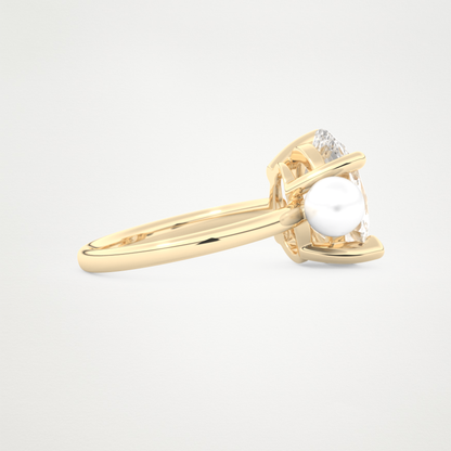 4  CT Moissanite Oval & Pearl Engagement Ring – Inspired by Ariana Grande 8