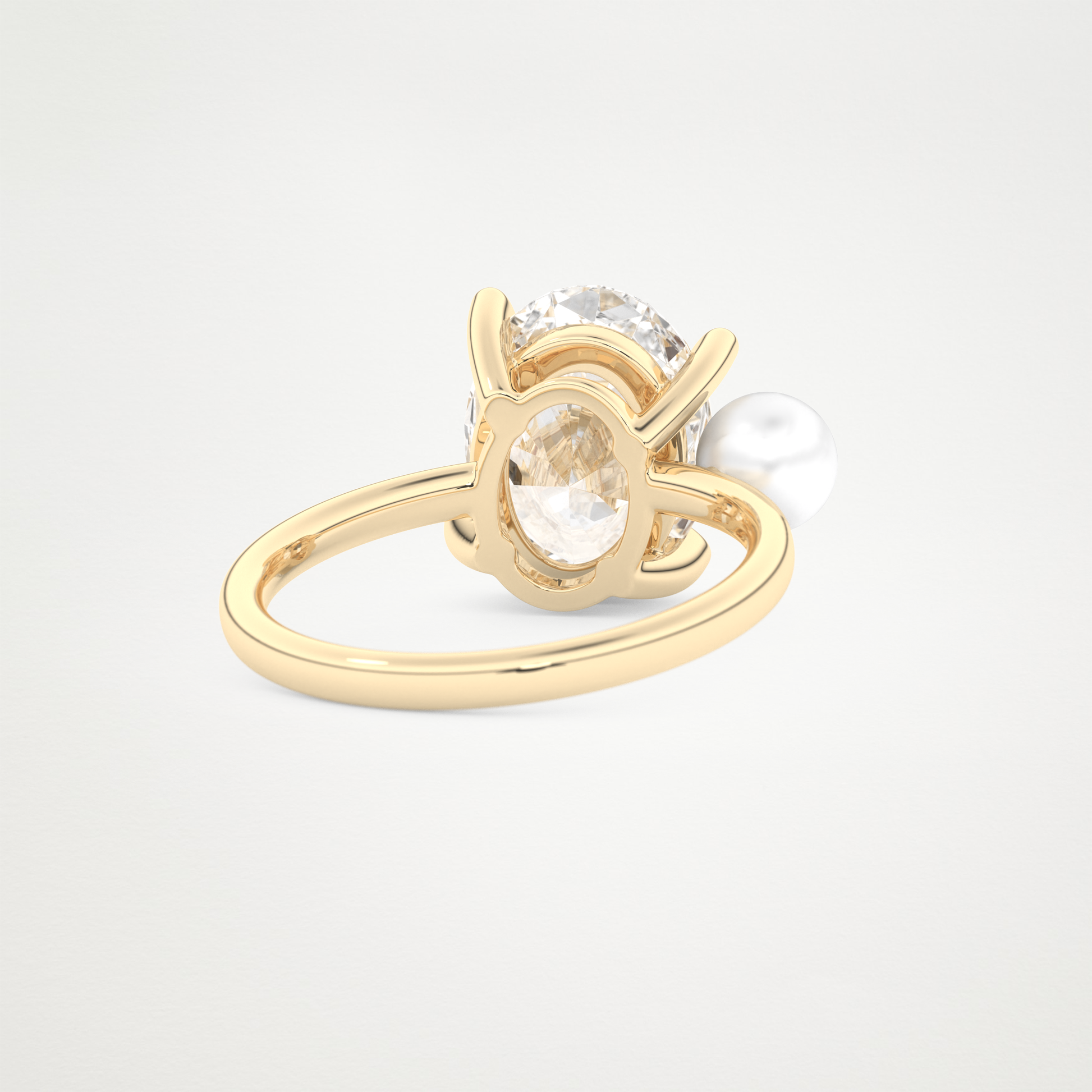 4  CT Moissanite Oval & Pearl Engagement Ring – Inspired by Ariana Grande 9