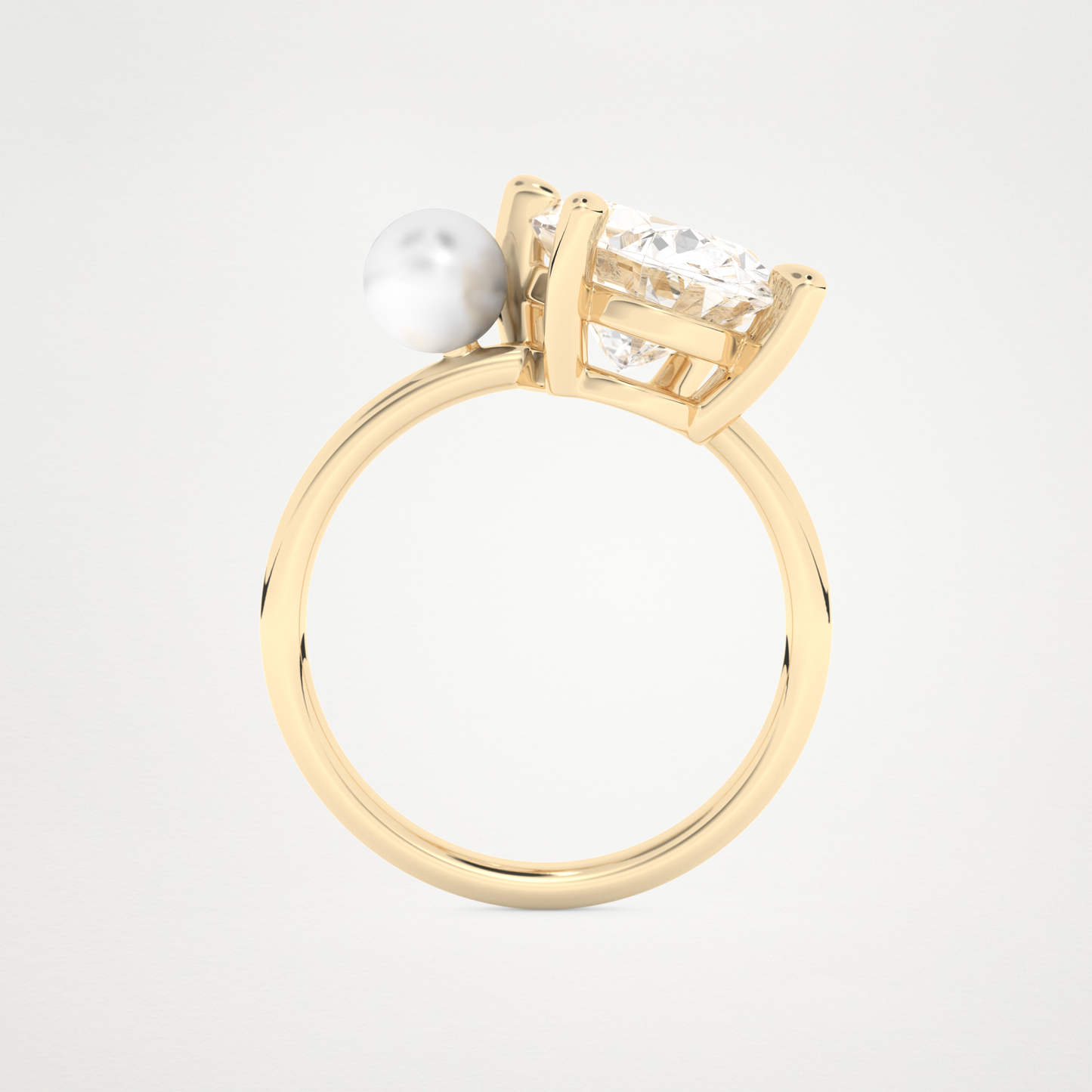 4  CT Moissanite Oval & Pearl Engagement Ring – Inspired by Ariana Grande 11