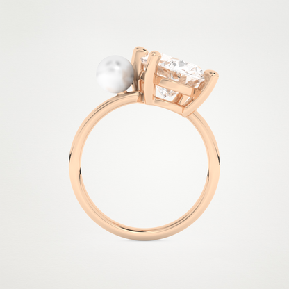 4  CT Moissanite Oval & Pearl Engagement Ring – Inspired by Ariana Grande 17