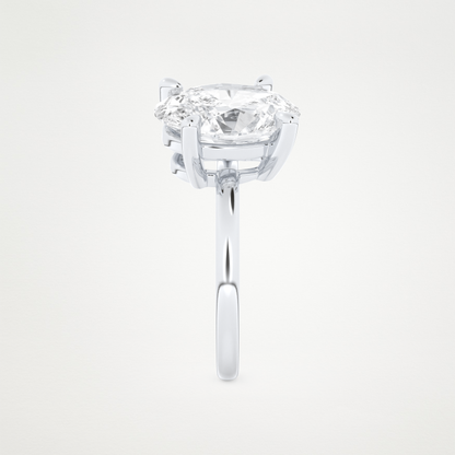 4  CT Moissanite Oval & Pearl Engagement Ring – Inspired by Ariana Grande 6