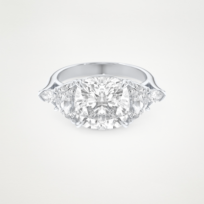 4.25 CT Moissanite Cushion Engagement Ring – Inspired by Ciara 1