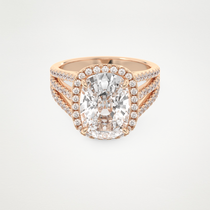 3.70 CT Moissanite Cushion Engagement Ring – Inspired by Gabbriette Bechtel 13