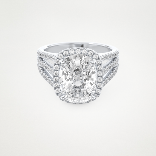 3.70 CT Moissanite Cushion Engagement Ring – Inspired by Gabbriette Bechtel 1