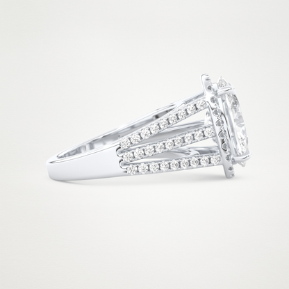3.70 CT Moissanite Cushion Engagement Ring – Inspired by Gabbriette Bechtel 2