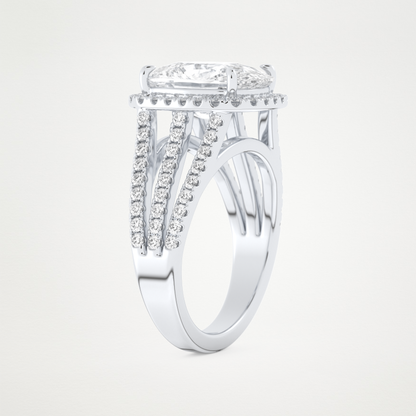 3.70 CT Moissanite Cushion Engagement Ring – Inspired by Gabbriette Bechtel 4
