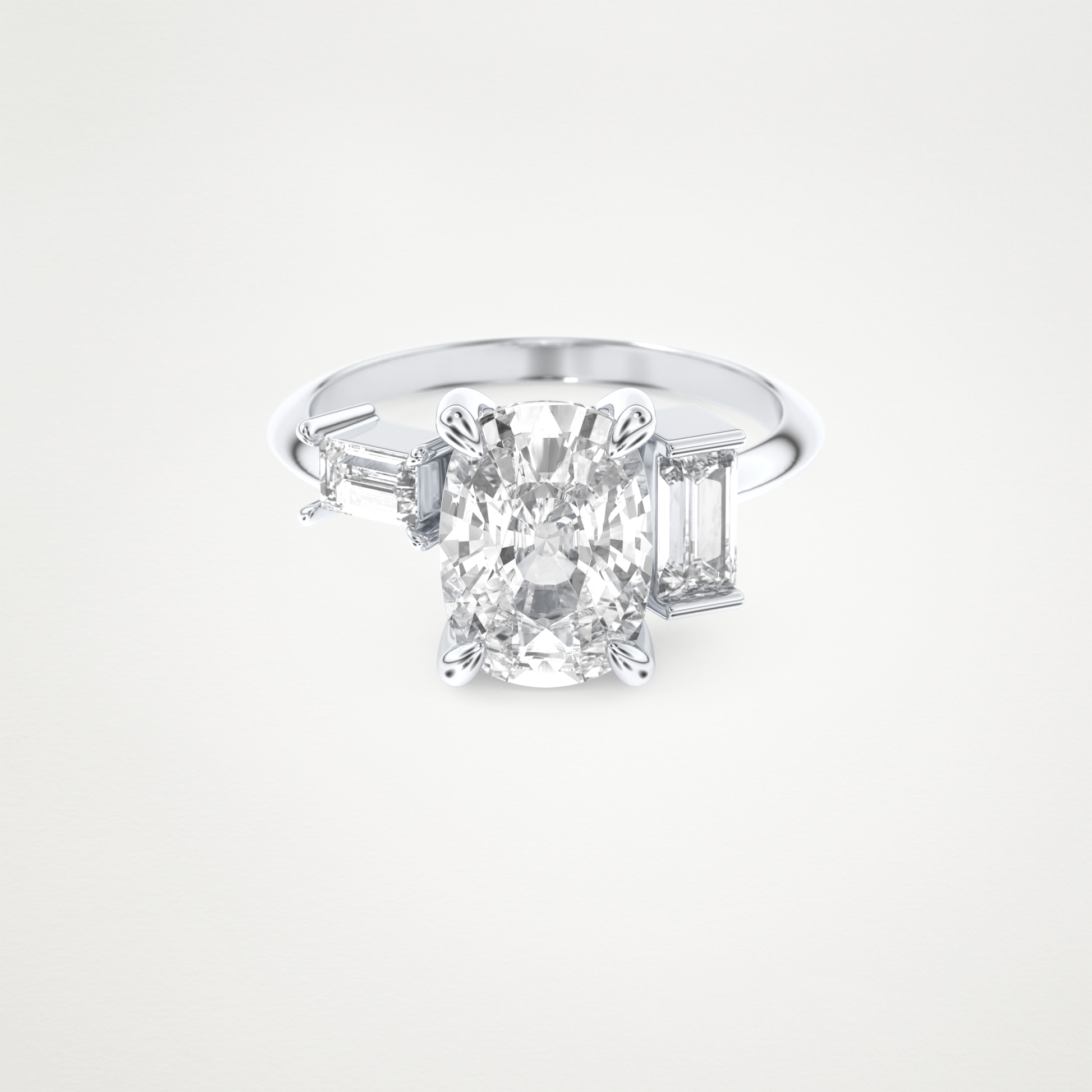 2 CT Moissanite Cushion Engagement Ring – Inspired by Kaley Cuoco 1