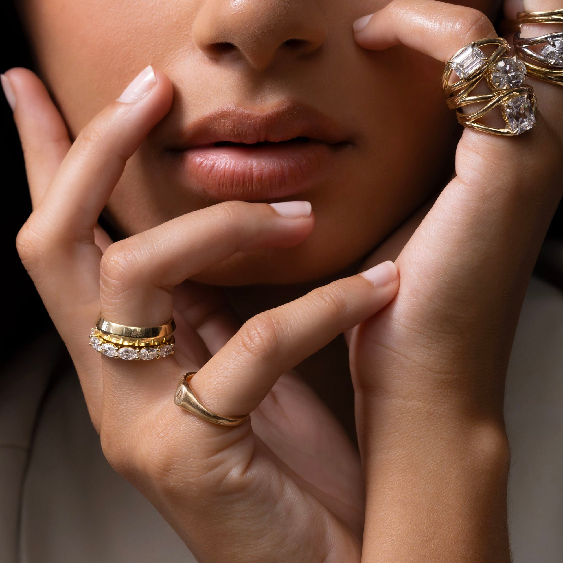 Stunning Knife Edge Wedding Bands