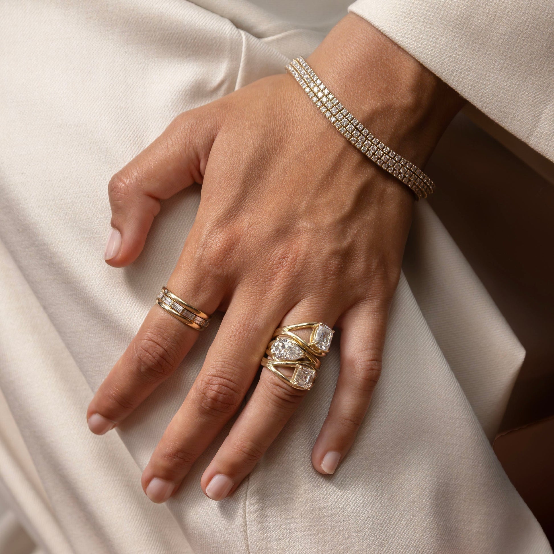 0.25 TCW Round Shaped Half Eternity Lab Grown Diamond Wedding Band