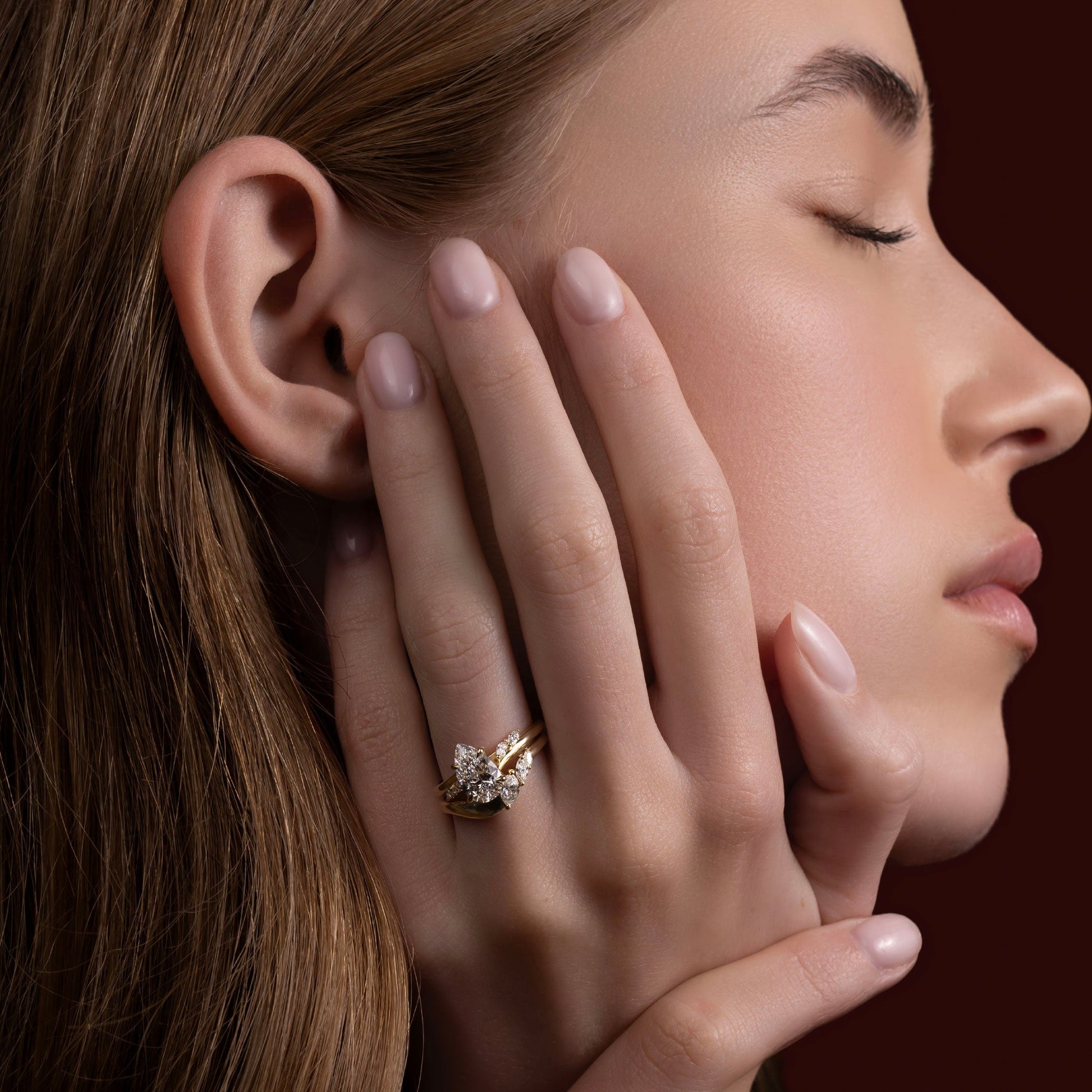 0.25 TCW Round Shaped Half Eternity Lab Grown Diamond Wedding Band